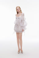LUCILLA • Marta Floral Chiffon Balloon Mini Dress