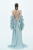 LA VIERGE • El Abrazo Oversized Bow Maxi Dress
