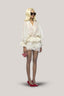  White Latisha Peplum Johnny Collar Organza Voile Mini Set for women, from Das La Vie, The Viet Concept 