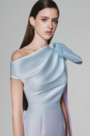 Starfish Sheath Asymmetric Shoulder Taffeta Midi Dress for women, from White Plan, The Viet Concept 