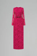 Long Sleeve Guipure Lace Column Maxi Dress with Crystal Embroidery for women, from IHF STUDIO, The Viet Concept 
