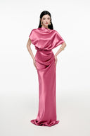 Ophelia Pleated Satin Maxi Dress for women, from JOSEPHINE, The Viet Concept 