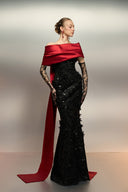 Narges Sequin Lace & Royal Taffeta Sculpted Evening Gown for women, from 21SIX, The Viet Concept