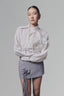 White Shift-Collar Linen Shirt for women, from Keira Tong, The Viet Concept 