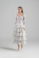 ROSEE de MATIN • Lisa White Lace Midi Dress