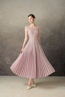 ROSEE de MATIN • Rose Embroidery Midi Dress