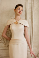 CALISTA • Caelis Gold Flower Column Dress