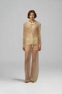 Somnolence Ivory Tulle Shirt And Pant Set for women, from POEM, The Viet Concept