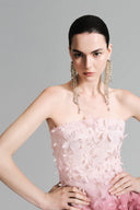 Red Laser Cut Ombre Gown for women, from Lecia, The Viet Concept 