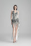  Electric Blue 3D Floral Wrap Dress for women, from Must Have, The Viet Concept 