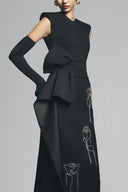 Douglasy Sheath Cap Sleeved Polyester Ankle Length Dress for women, from Maison Des Copains, The Viet Concept