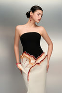 Shamsa Crystal Petal Silk Taffeta Evening Gown for women, from 21SIX, The Viet Concept