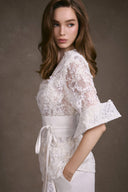 KEIRA TONG • Oriental Bloom Lace Wrap Top
