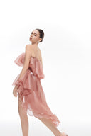 LUCILLA • Noma Couture Organza Corset Ruffle Mini Dress