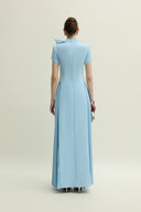 Audley Dress Bow Detail Crepe Gown for women, from JENNY K TRAN, The Viet Concept 