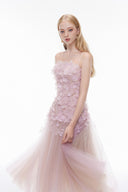 JOSÉPHINE • Dulcie Tulle & Chiffon Draped Maxi Dress