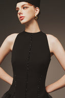 MARGÉE ATELIER • Aziel Couture Twill & Organza Halter Evening Gown