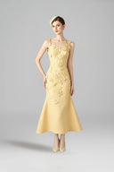 ROSEE de MATIN • Creamy Yellow Hibiscus Dress