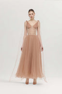 Penelope Sculpted Corset Draped Maxi Dress for women, from JOSEPHINE, The Viet Concept 