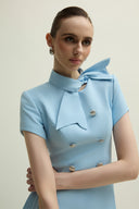 Audley Dress Bow Detail Crepe Gown for women, from JENNY K TRAN, The Viet Concept 