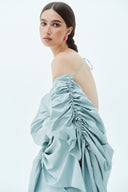LA VIERGE • El Abrazo Oversized Bow Maxi Dress
