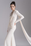 L'ALLÉE • Light Cream Vest Grace Evening Gown