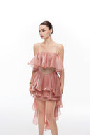LUCILLA • Noma Couture Organza Corset Ruffle Mini Dress