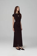 Black Amariel Maxi Dress for women, from POEM, The Viet Concept