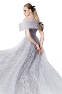 Orbit Bow Crystal-Embellished Lavender Tulle Couture Gown for women, from MR CRAZY & LADY SEXY, The Viet Concept 