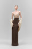 Nude Serilda Bodycon Scoop Neck Mesh Bodysuit for women, from Maison Des Copains, The Viet Concept 