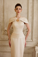 CALISTA • Caelis Gold Flower Column Dress