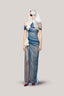 Kaiser Sheath Side Slit Mesh Spandex Maxi Dress for women, from Das La Vie, The Viet Concept 