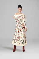 L'ALLÉE • Elegant Letter Floral Print Dress
