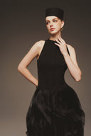 MARGÉE ATELIER • Aziel Couture Twill & Organza Halter Evening Gown