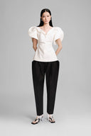 White Sculpted Petal Top for women, from Lecia, The Viet Concept 