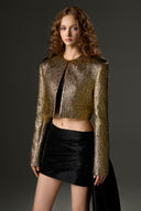 Auric Eclipse Cropped Couture Blazer for women, from IHF STUDIO, The Viet Concept