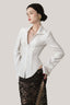 White Ciao Bella Twill Blouse for women, from La Vierge, The Viet Concept 