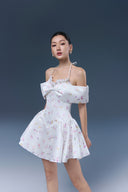 Hebe Floral Taffeta Corset Mini Dress for women, from JOSEPHINE, The Viet Concept 