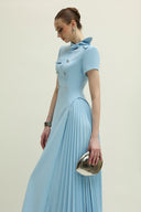 Audley Dress Bow Detail Crepe Gown for women, from JENNY K TRAN, The Viet Concept 