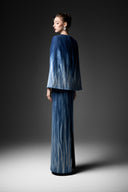 GVLUX • Celestine Ombre Cape Denim Gown