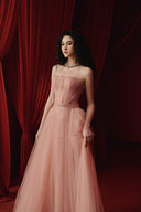 Irene Crystal Embellished Tulle Silk A-Line Gown for women, from JOSEPHINE, The Viet Concept