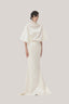 White Xuan Di Straight Batwing Sleeved Satin Top for women, from TINH, The Viet Concept 