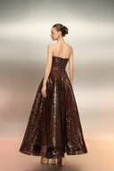 Bunafsa Embellished Sequin Strapless Gown for women, from 21SIX, The Viet Concept