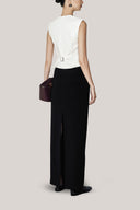 Tilia Hourglass Shawl Neck Twill Vest for women, from HOBB, The Viet Concept 