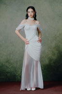 Serenade Ivory Silk Chiffon Evening Dress for women, from LINH PHUNG, The Viet Concept