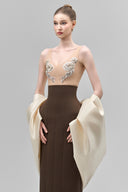 Nude Serilda Bodycon Scoop Neck Mesh Bodysuit for women, from Maison Des Copains, The Viet Concept 