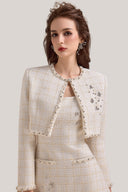 Cream Opaline With Mini Dress And Blazer for women, from Calista, The Viet Concept 