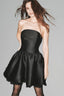 Black Evie Strapless Flared Mini Dress frow women, from HUONG, The Viet Concept 