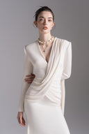 L'ALLÉE • Light Cream Vest Grace Evening Gown