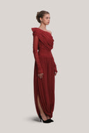 Red One Shoulder Midi Dress for women, from MUST HAVE, The Viet Concept 2